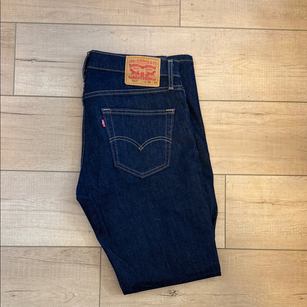 Levi's Men's 511 Dark Blue Straight Jeans